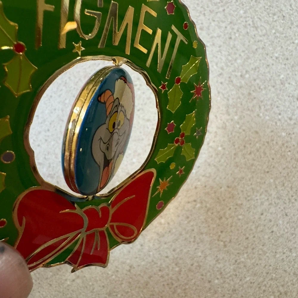 Epcot Disney Figment Metal Holiday Ornament 